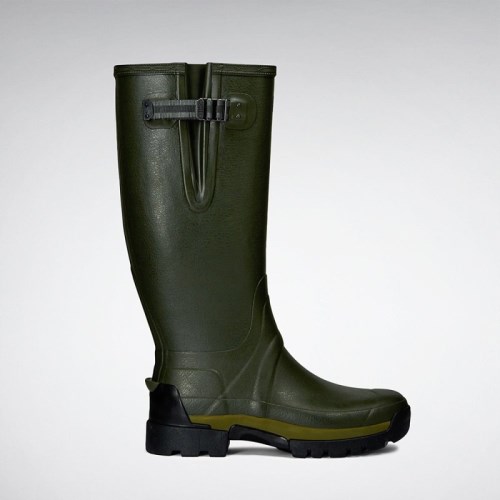 Hunter Balmoral Adjustable 3mm Neoprene Tall Rain Boots For Mens - NZ A8412